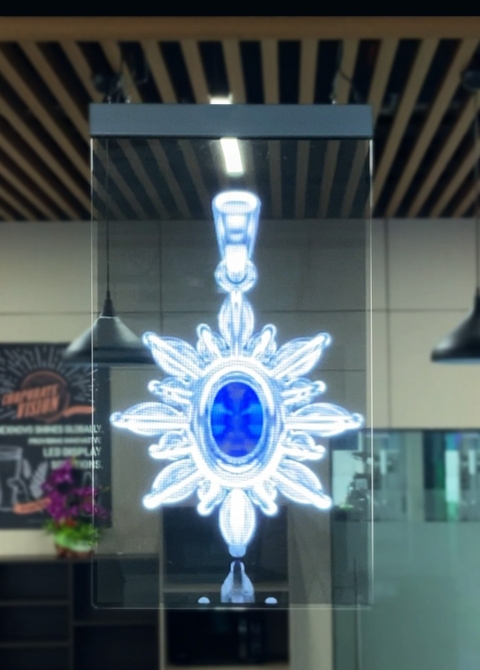 小売店に適するガラスLED一体機