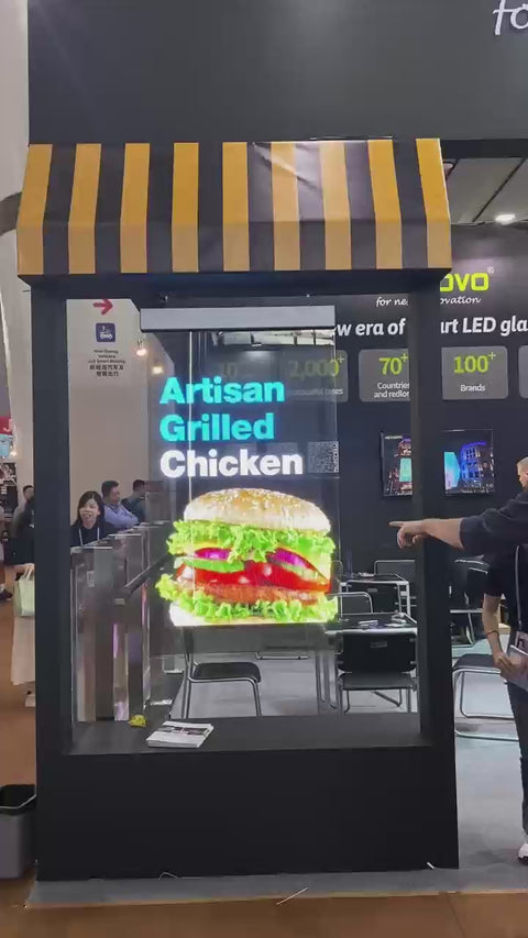 小売店に適するガラスLED一体機